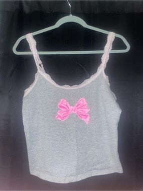 Loveshack Fancy x VS PINK bow tank top